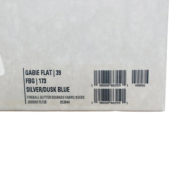 Jimmy Choo Gabie Flat Silver/Dusk Glitter Flats Women's Size 39 + Box + Dustbag - Picture 9 of 12